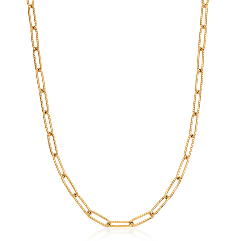 gold paper clip chain, abbott lyon