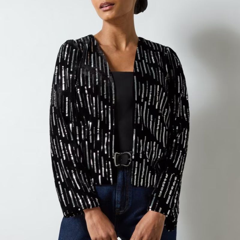 Ro&Zo, Embellished Velvet Jacket