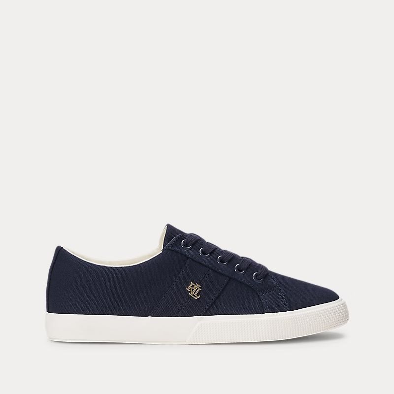 Ralph Lauren navy trainers cut out 