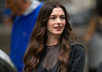 Anne Hathaway rocks the sheer trend with grown-up sophistication