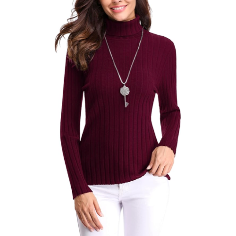Berry rollneck jumper
