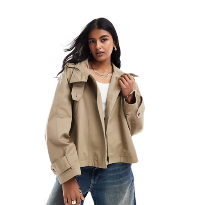 Asos Design cropped trench coat