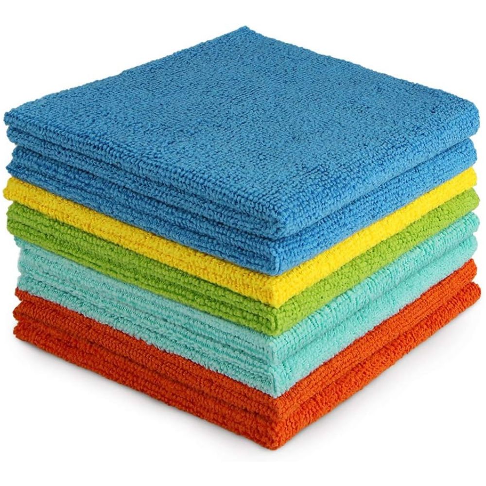 Pack of eight microfibe cloths