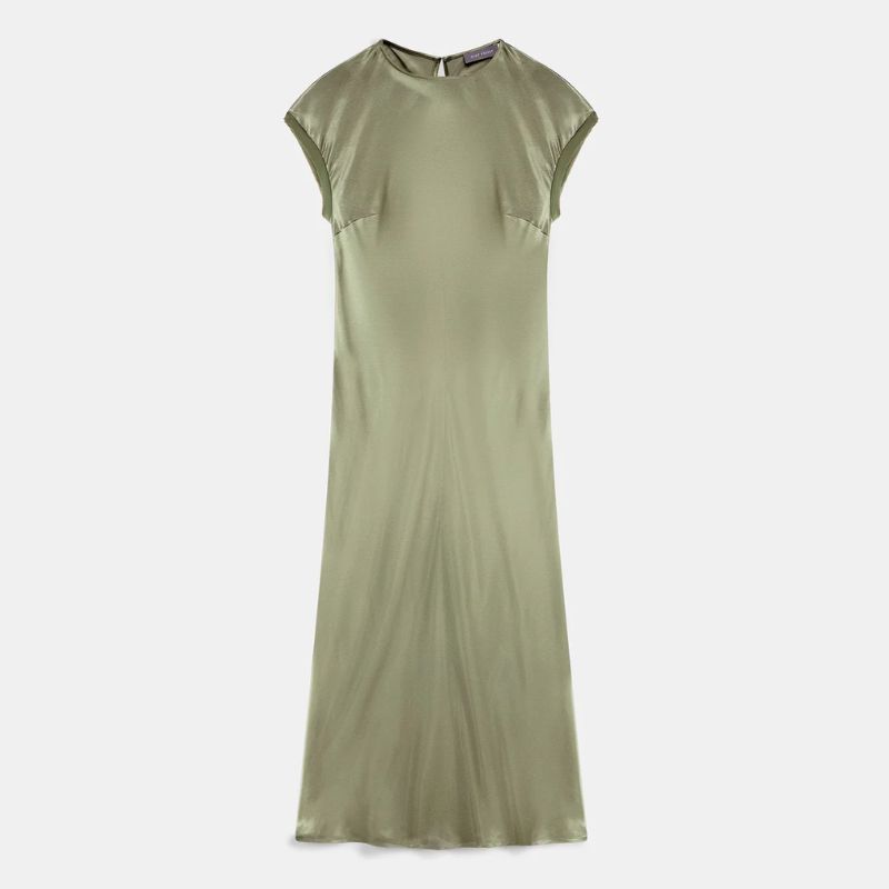 sage green midi dress