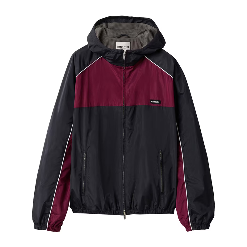Navy and maroon windbreaker, Miu Miu