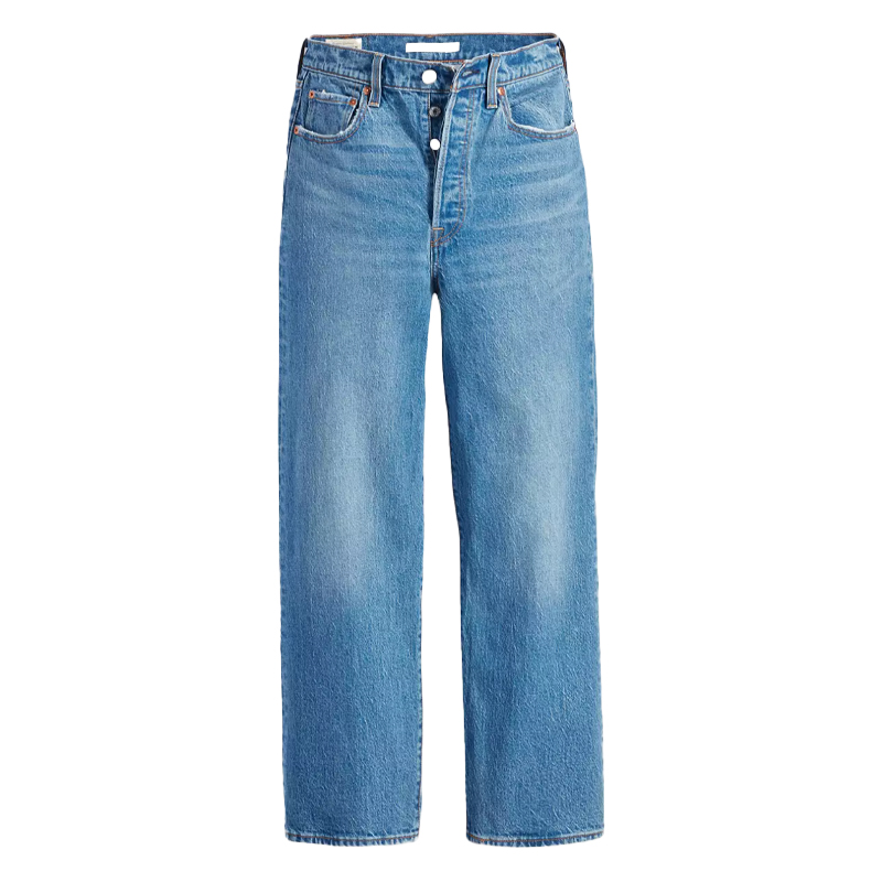 Blue mid wash straight leg jeans, Levi's
