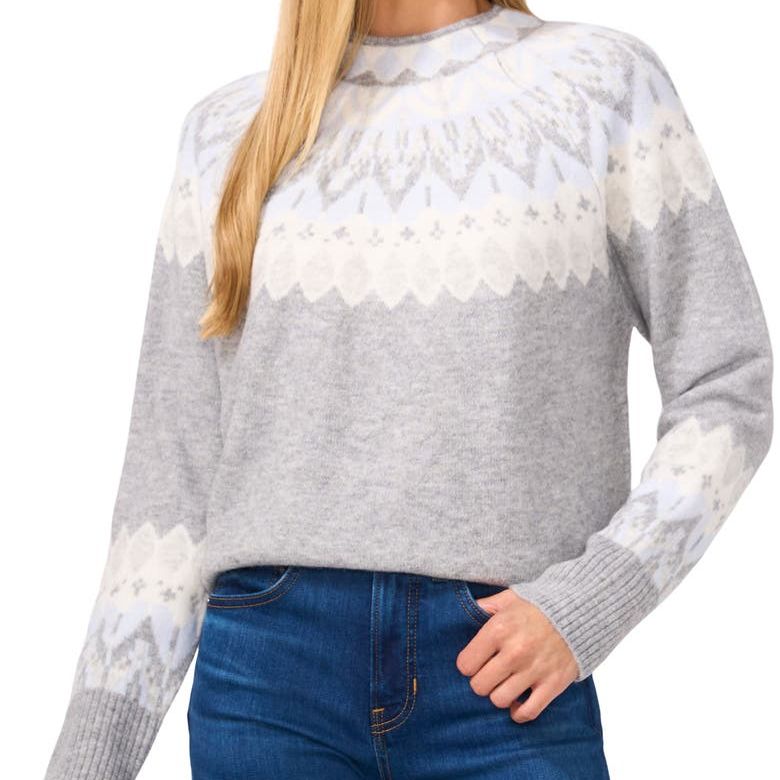 Fair Isle Funnel Neck Sweater