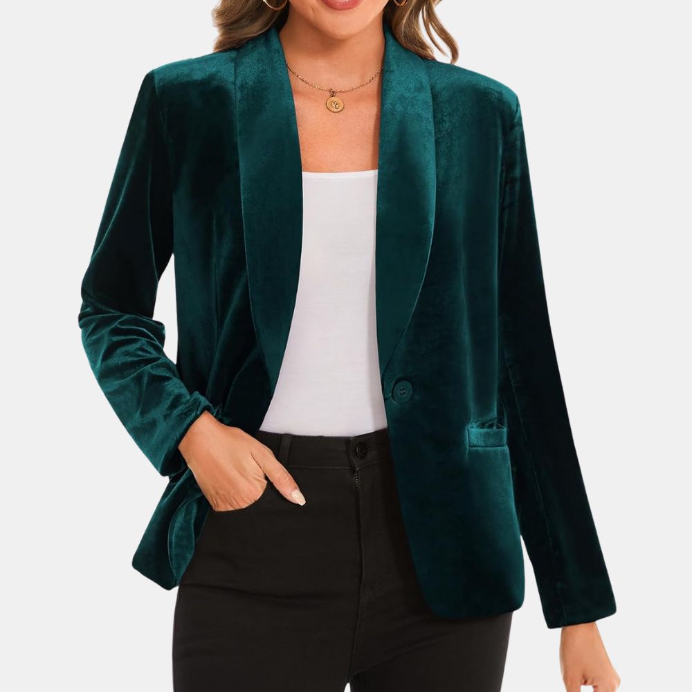 Image of velvet blazer