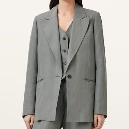 Averie Tencel Relaxed Fit Linen Blend Blazer