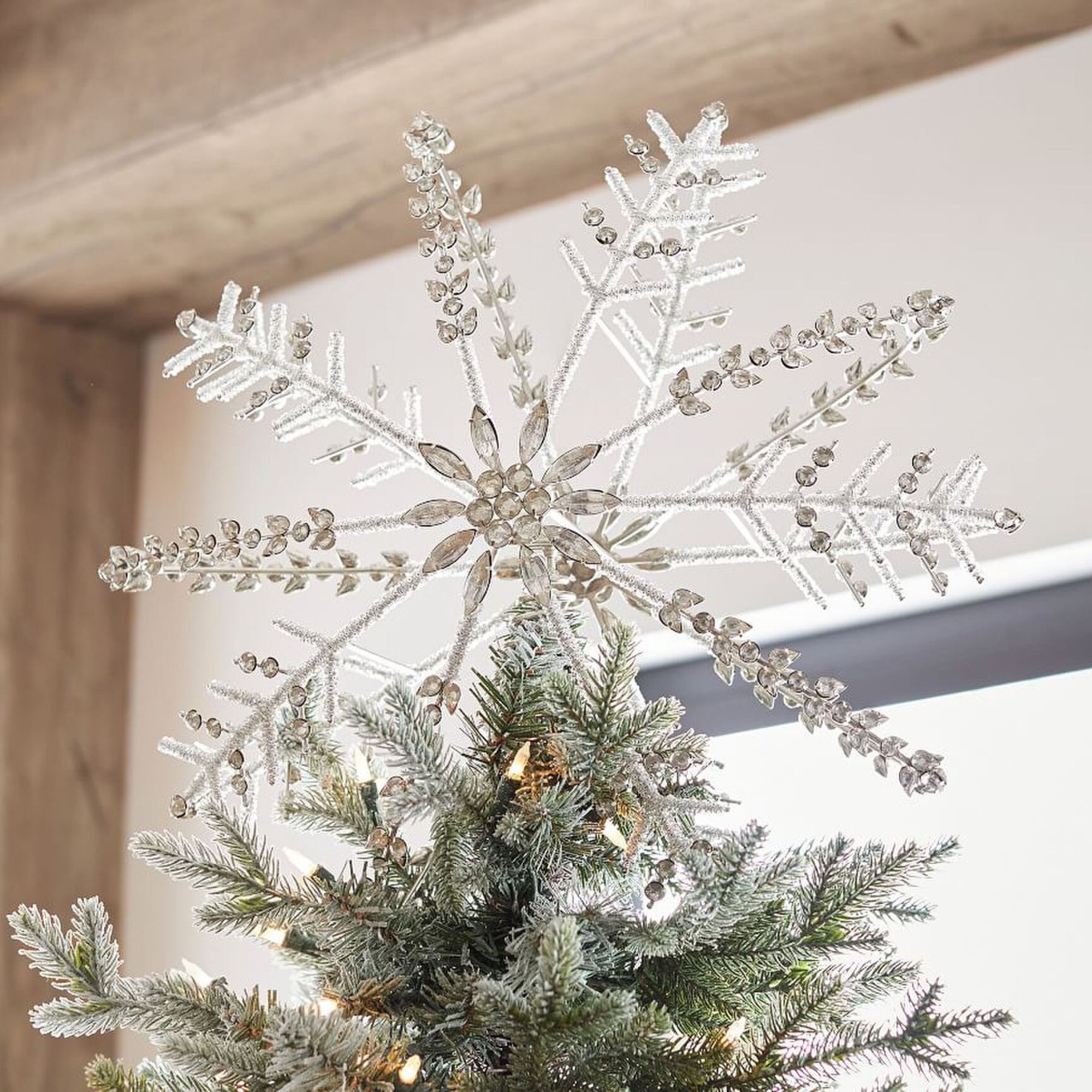 Jewelled Snowflake Handcrafted Christmas Tree Topper