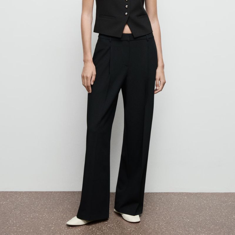 Mango , Pleated Wide Leg Trousers