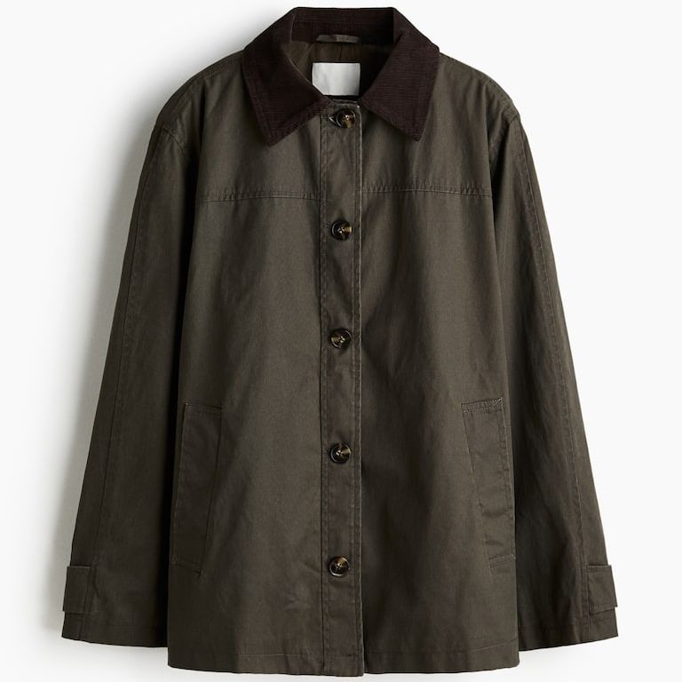 Corduroy-Collar Jacket