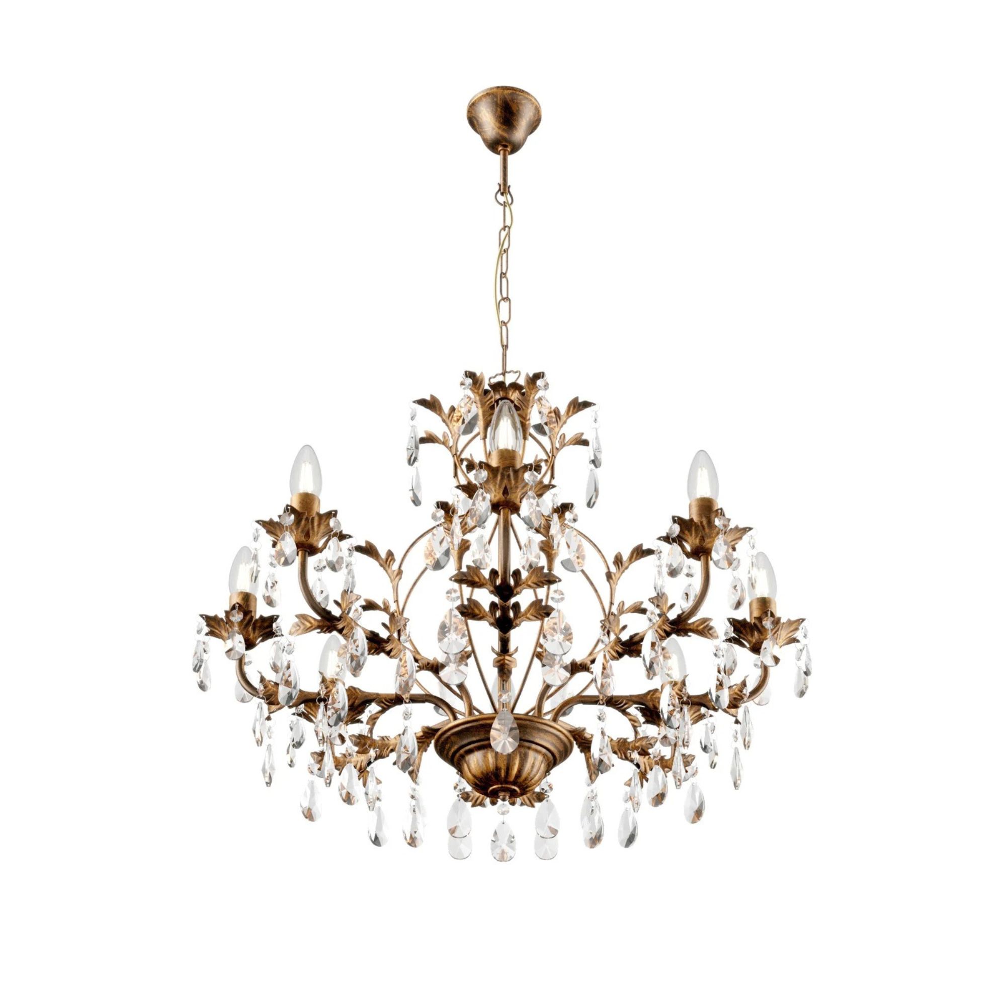 brass floral chandelier