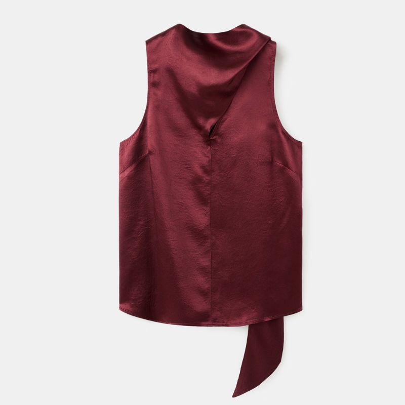satin top with scarf detail from Mango