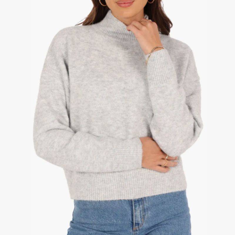 grey turtleneck jumper