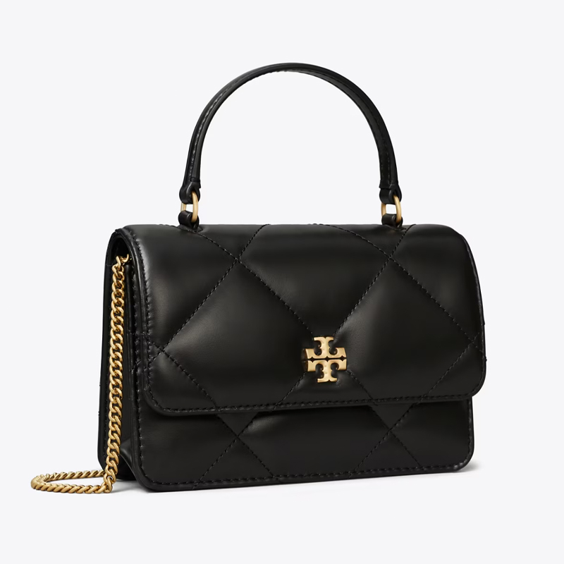 Black quilted Kira handbag, Tory Burch