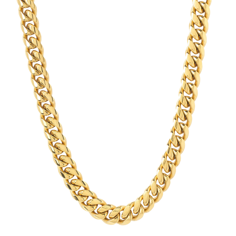 Chunky gold curb chain necklace, Hoops &amp;amp; Chains
