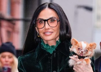 Demi Moore’s velvet green suit makes a case for statement tailoring