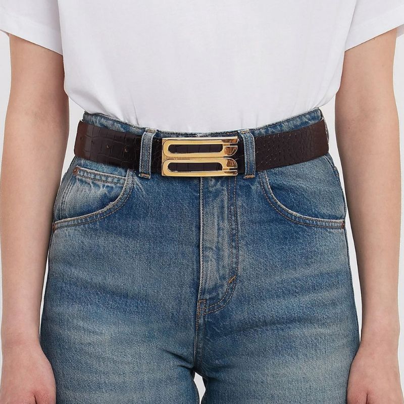 Victoria Beckham brown Dorian belt