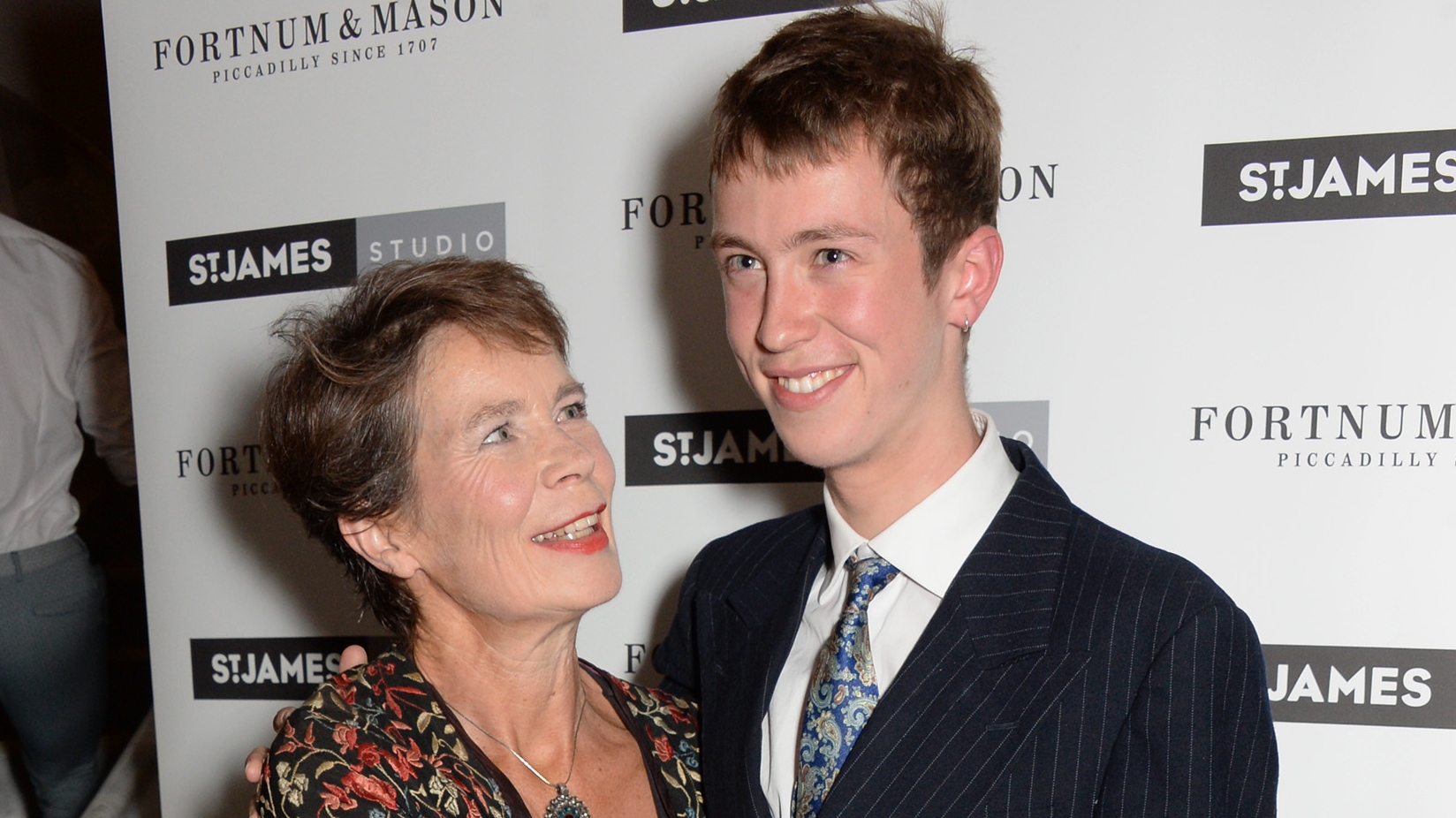 Celia Imrie (L) and son Angus attend an after party celebrating the press night performance of &quot;Celia Imrie: Laughing Matters&quot; at the St James Theatre on August 12, 2014