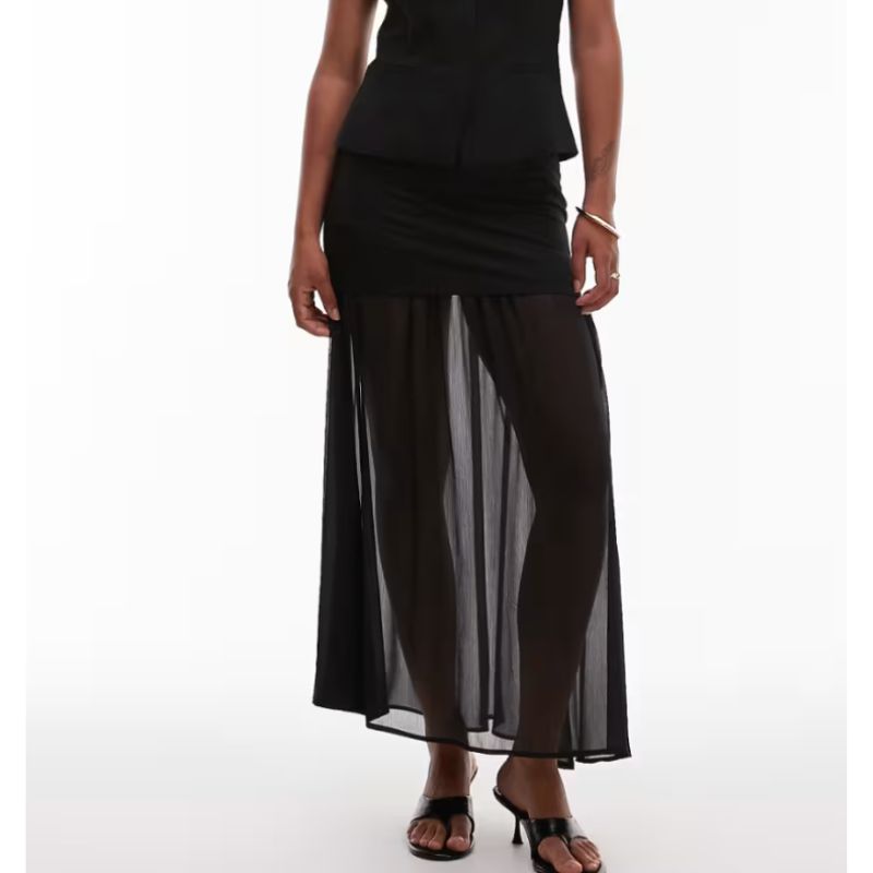 ASOS , Tailored Chiffon Layer Maxi Skirt 