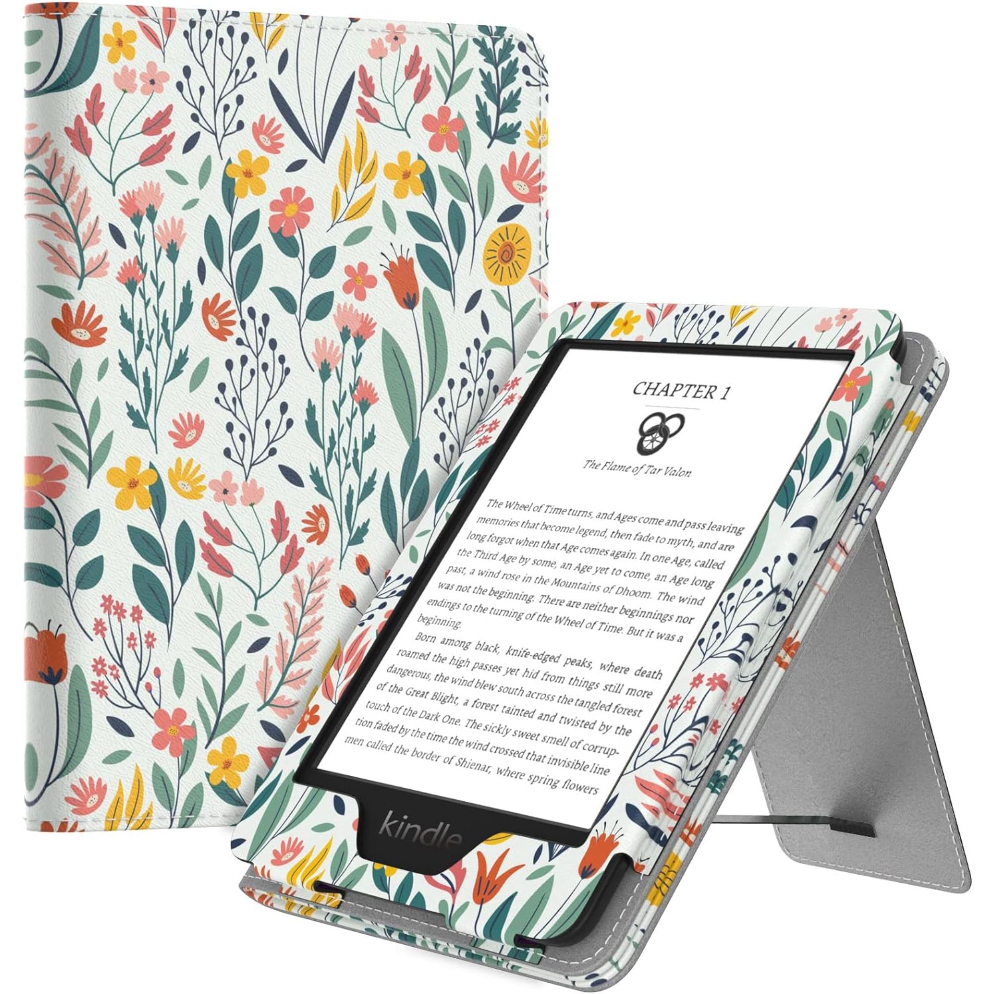 MoKo Floral Kindle Case-stand