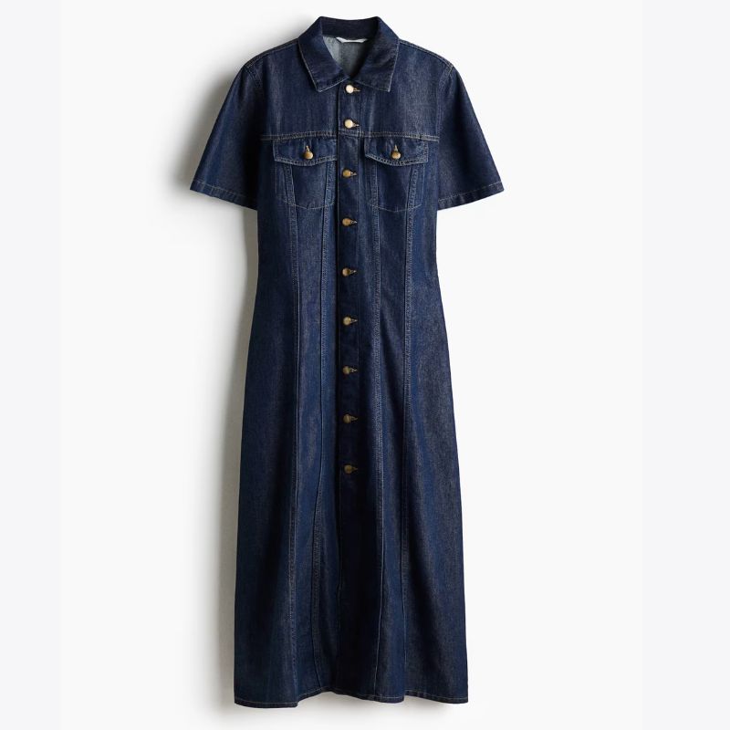 denim midi shirt dress from H&amp;amp;M