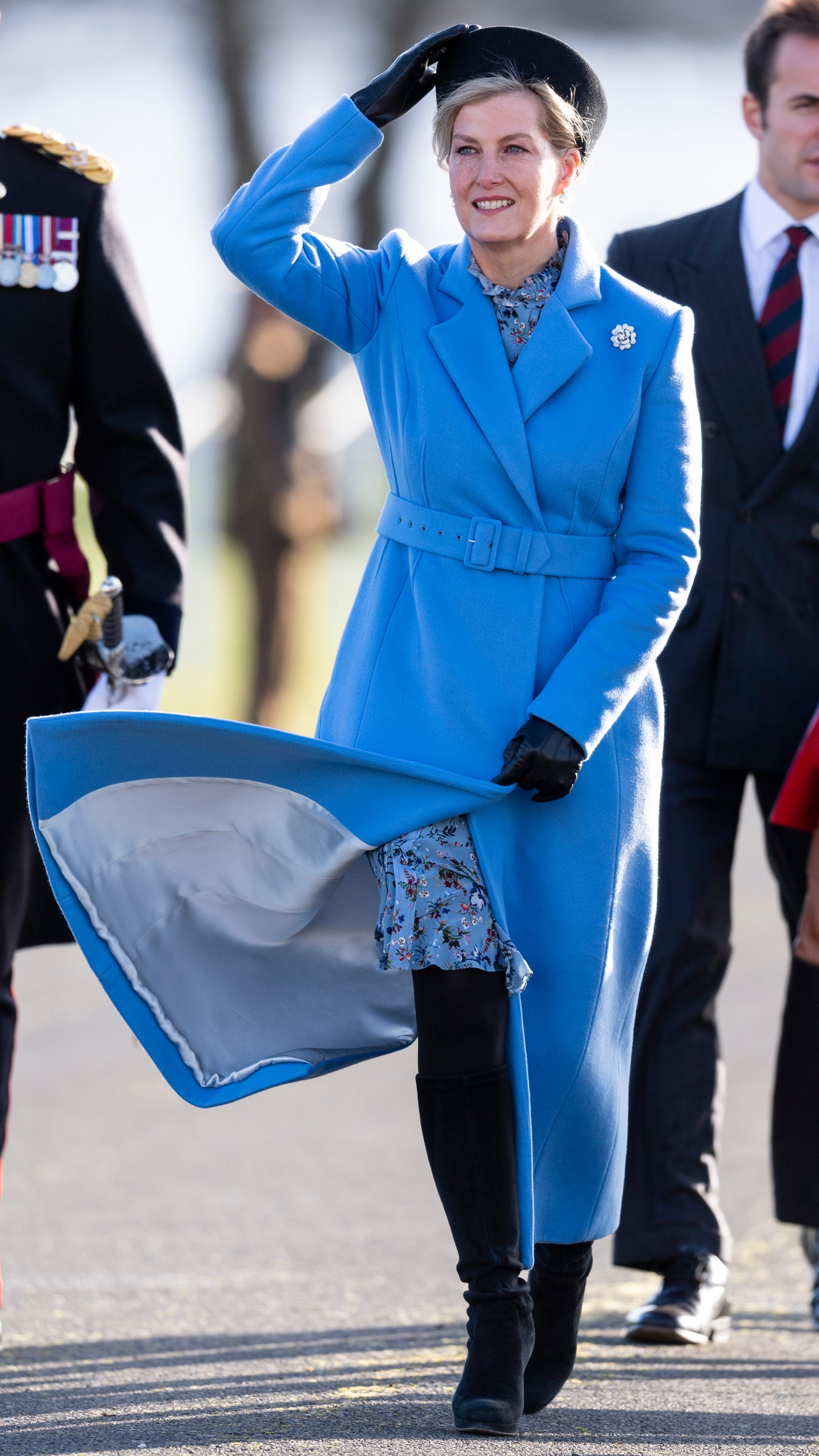 Duchess Sophie represents Her Majesty The Queen as the Reviewing Officer at The Sovereign&#039;s Parade at Royal Military Academy Sandhurst on December 13, 2019