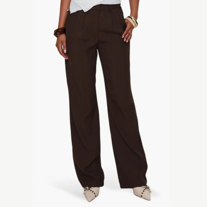 chocolate brown suit trousers