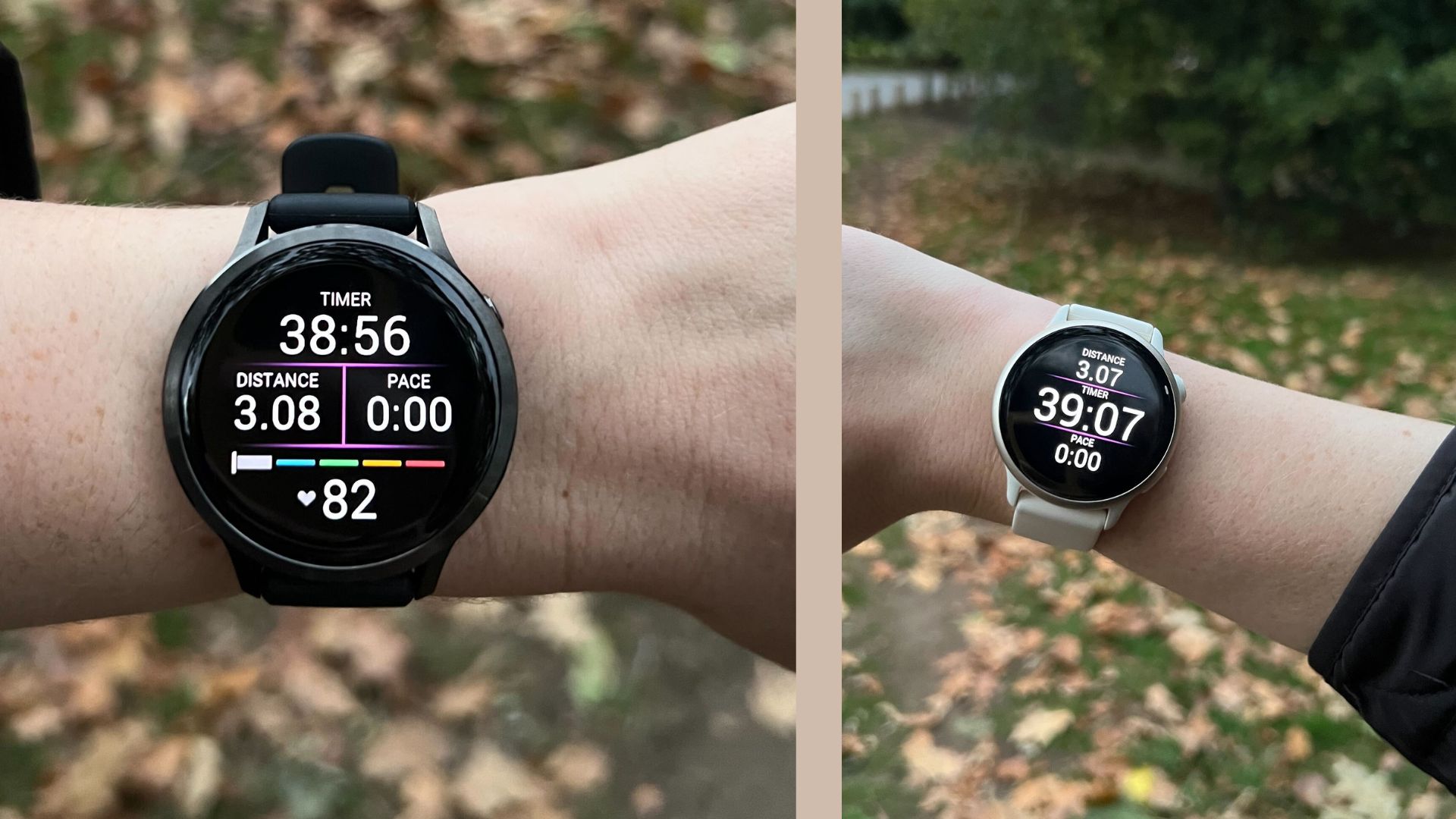Grace Walsh wearing the Garmin Vivoactive 6 and Venu 4 on workout modes on both wrists