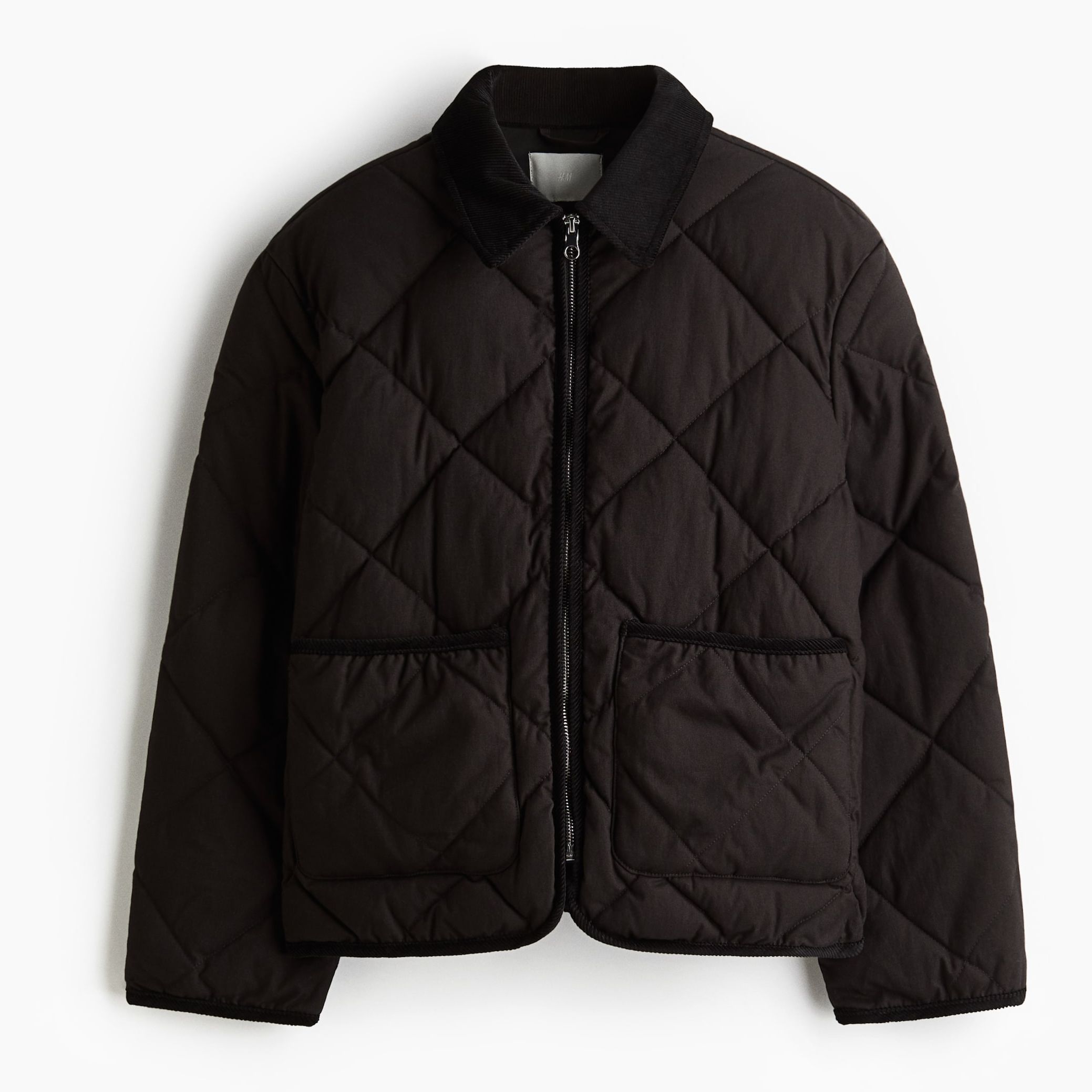 H&amp;amp;M Black Diamond Quilted Jacket