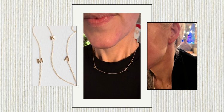 I get so many compliments on this unusual letter necklace