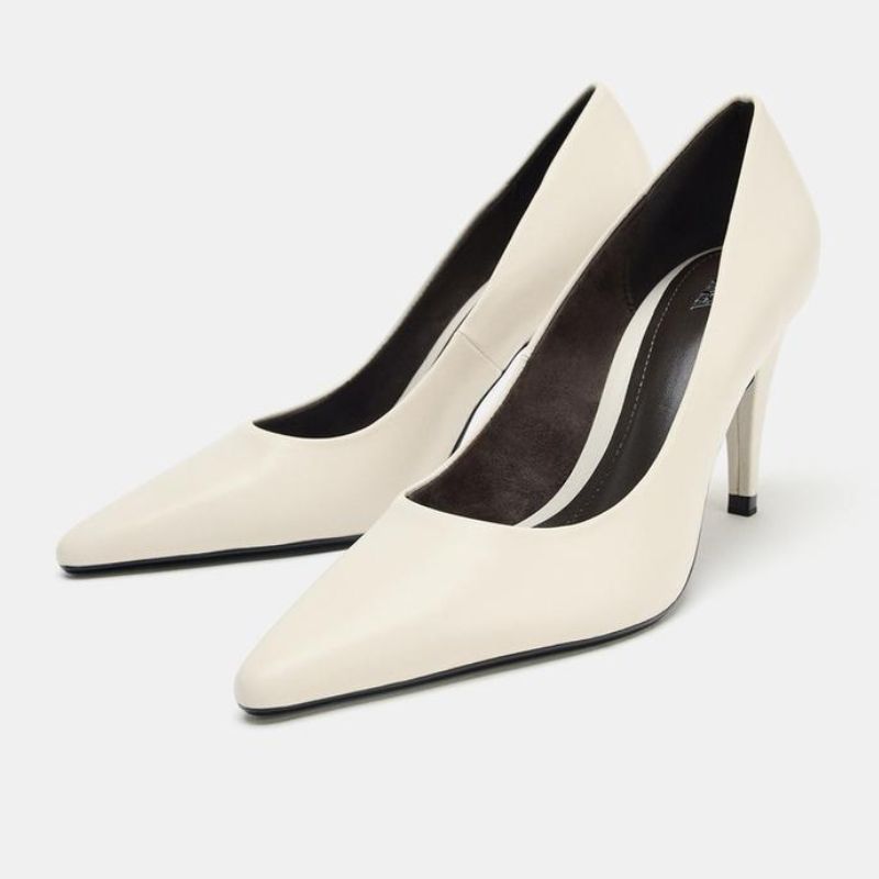 Zara white heels