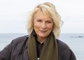 Jennifer Saunders’ straight-leg trousers are a sleek alternative to skinny jeans – and her quilted jacket brought an on-trend edge