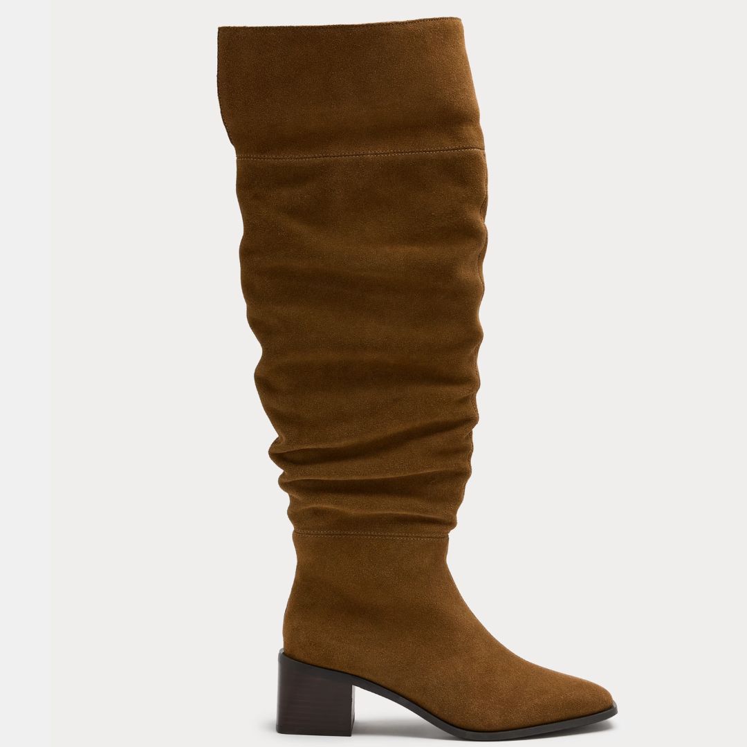 M&amp;amp;S Square-Toe Knee-High Boots