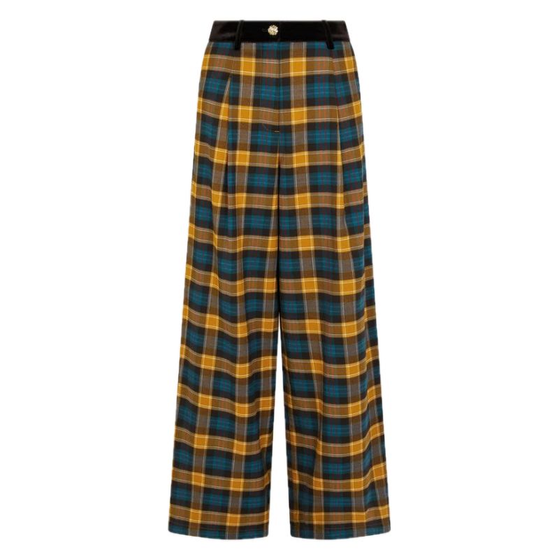 Monsoon, Monsoon x Sarah Corbett-Winder Tartan Suit Trousers