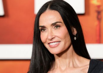 Demi Moore gives the LBD a refresh with this leather design