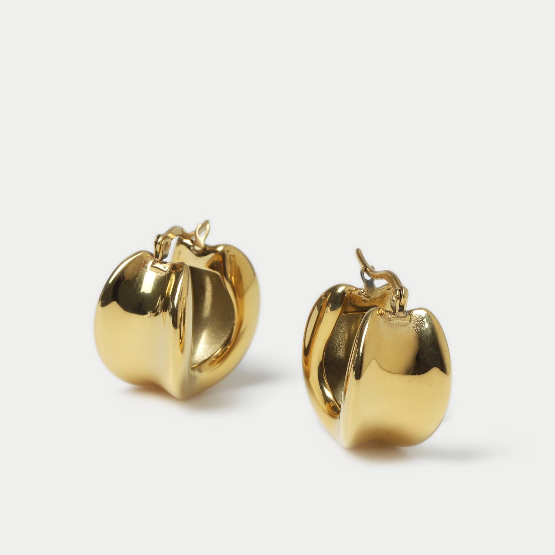 Stainless Steel Chubby Hoop Earrings