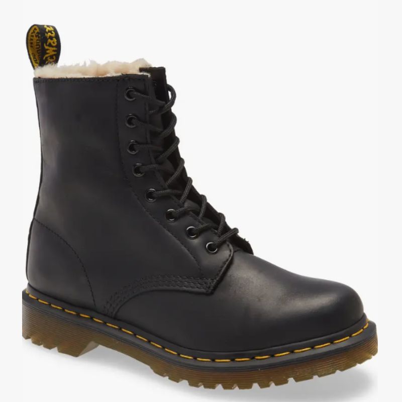 Dr Martens 1460 boot with faux fur lining