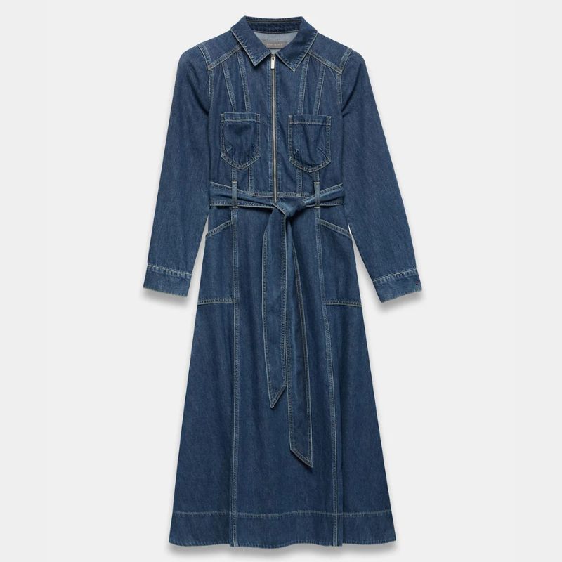 Mint Velvet denim midi dress