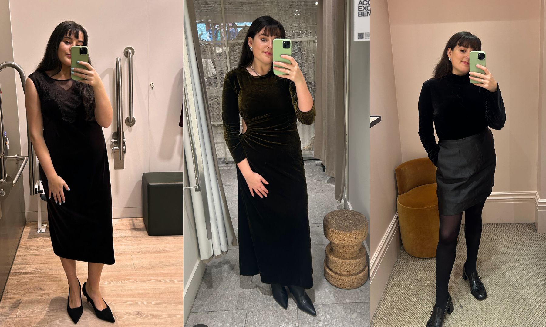 Image of velvet dresses