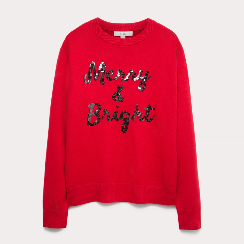 M&amp;amp;S Merry &amp;amp; Bright Christmas jumper