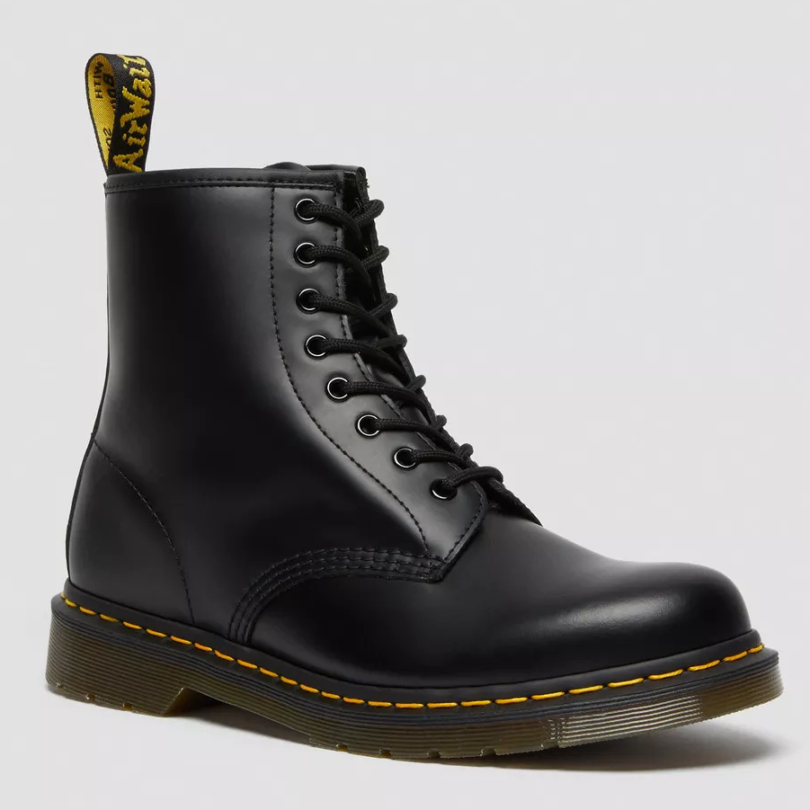 Dr. Martens 1460 Smooth Leather Lace Up Boots in Black