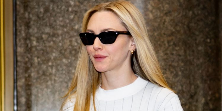 Amanda Seyfried gives Dr Martens boots a tailored spin