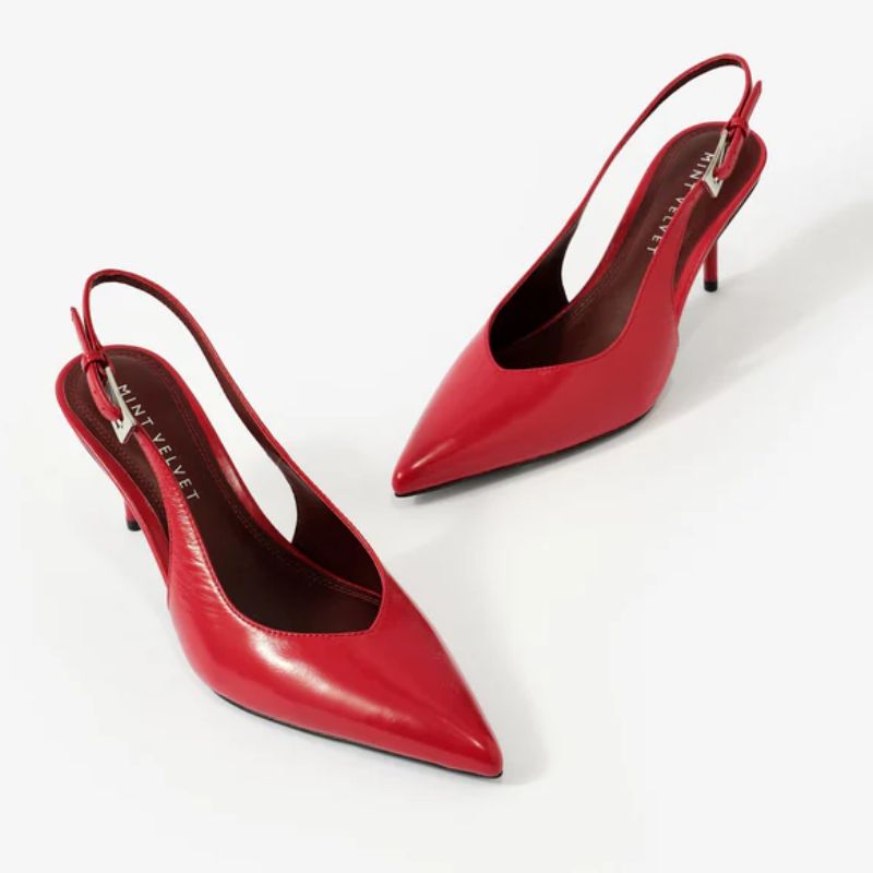 Mint Velvet red slingback heels