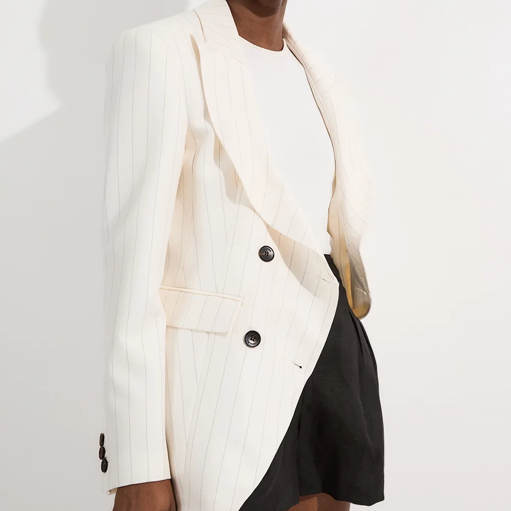 Karen Millen ivory pinstripe blazer