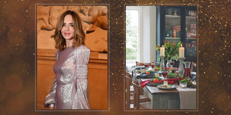 Trinny Woodall’s festive tablescape uses only everyday decor