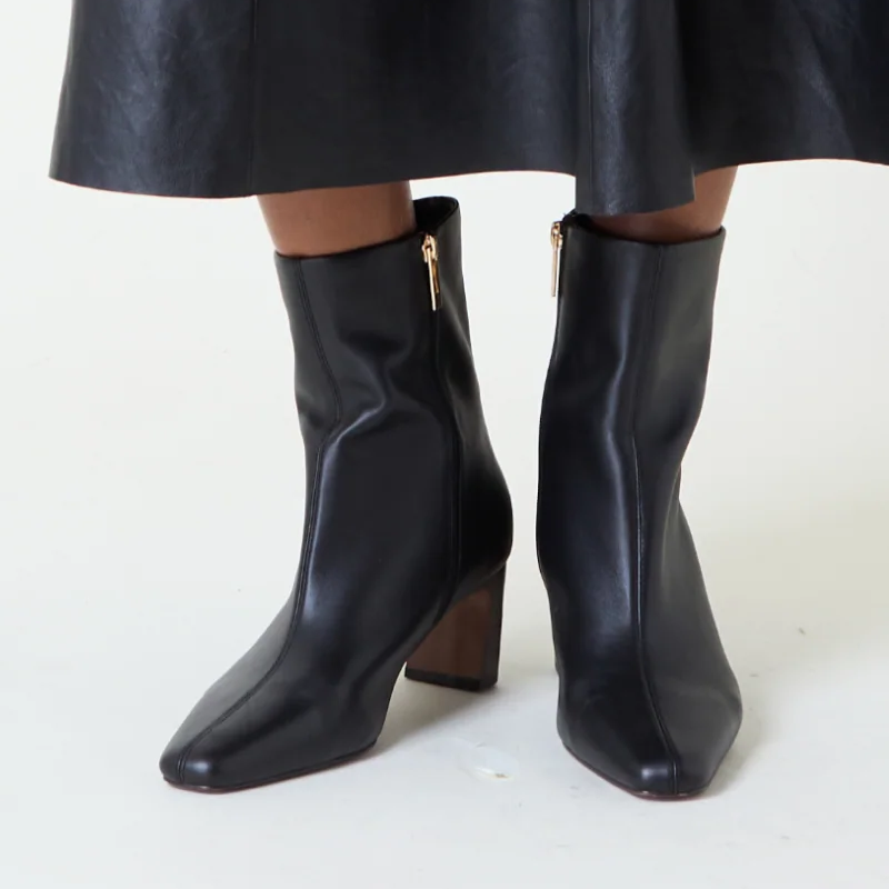 Nobody's Child black leather ankle boots