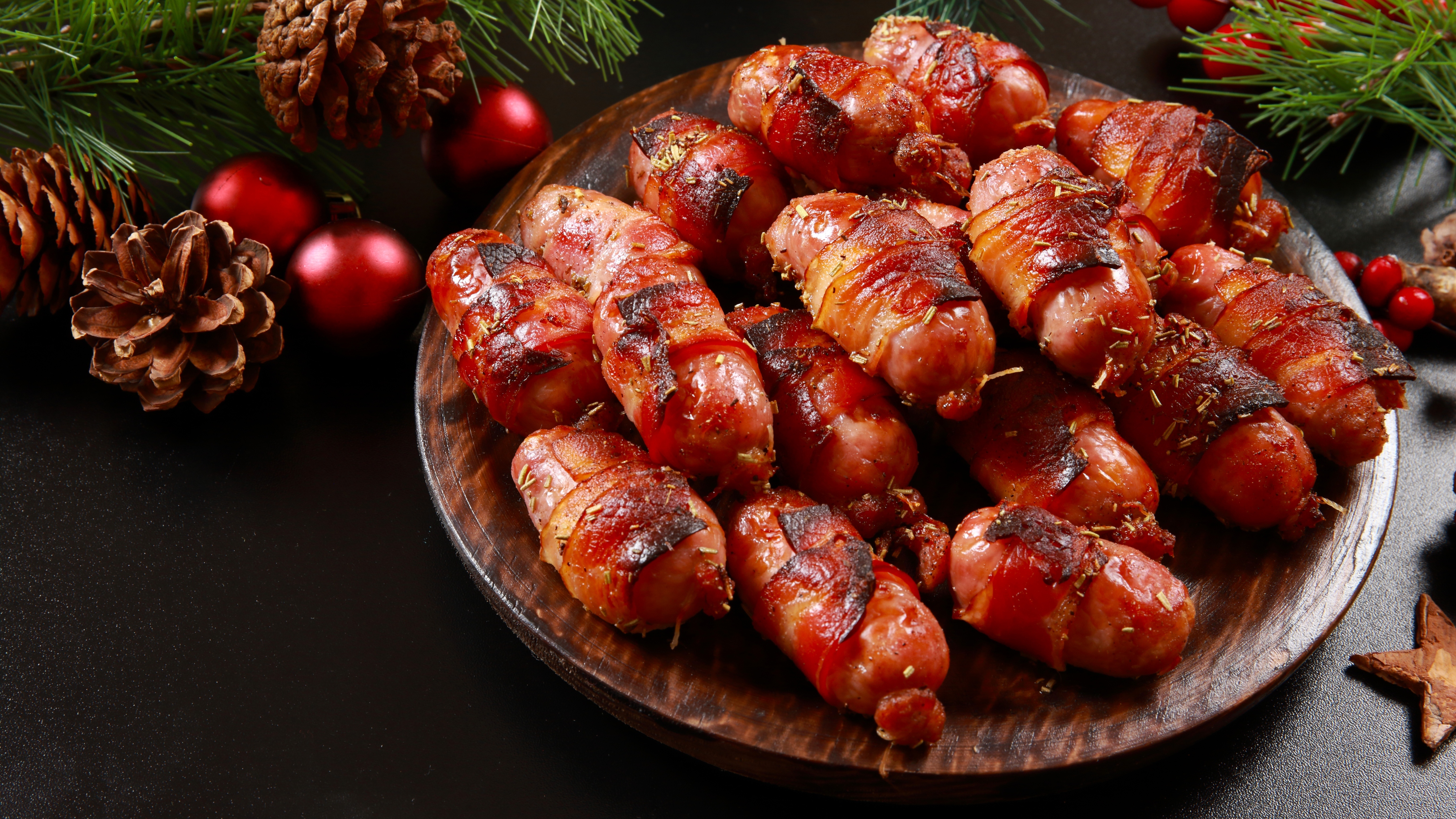 Picture of pigs in blankets piled high in a bowl