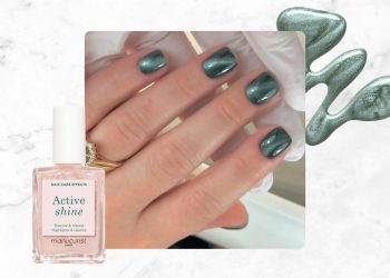 Velvet nails are the elegant, festive look we’re requesting